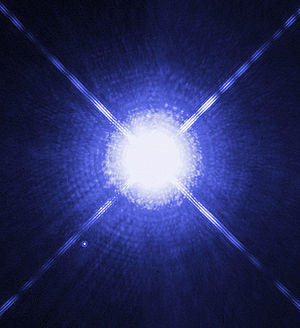 Foto Sirius A y B desde el telescopio Hubble