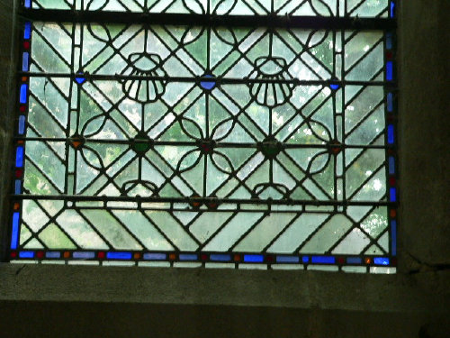 Patrones de la Rejilla Diamante de la Capilla de la Magdalena en el Monte St. Michel 